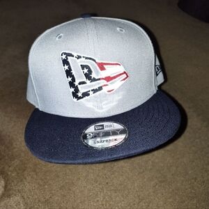 New Era Gray and Navy Snapback Cap